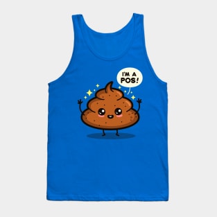 Funny Cute Kawaii Poop Internet Slang Funny Piece Of Shit Cartoon Tank Top